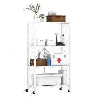PIRA - FLATO MSU 4X1 RAK BESI LIPAT 4 SUSUN / RAK DAPUR SERBAGUNA warna WHITE - PIRA - foto 3
