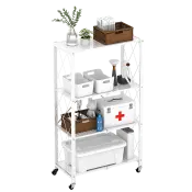 PIRA - FLATO MSU 4X1 RAK BESI LIPAT 4 SUSUN / RAK DAPUR SERBAGUNA warna WHITE - PIRA - foto 5
