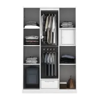 PIRA - KELSEY 3A SSL MWD LEMARI PAKAIAN BESI 3 PINTU SLIDING / PINTU GESER warna WHITE - PIRA - foto 6