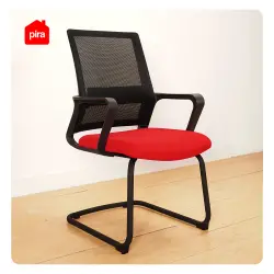 PIRA WORK - REY VC KURSI HADAP / KURSI MEETING / KURSI KERJA / KURSI KANTOR warna BLACK - RED - PIRA WORK - foto 2