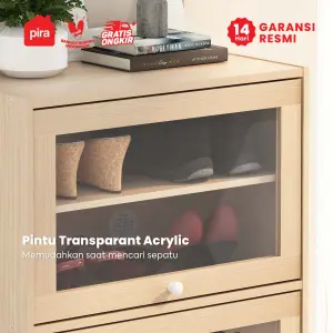 PIRA METROPOLIS -  KORYU SR60 RAK SEPATU / LEMARI SEPATU / RAK SERBAGUNA warna PRO OAK - PIRA METROPOLIS - foto 5