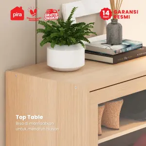 PIRA METROPOLIS -  KORYU SR60 RAK SEPATU / LEMARI SEPATU / RAK SERBAGUNA warna PRO OAK - PIRA METROPOLIS - foto 4