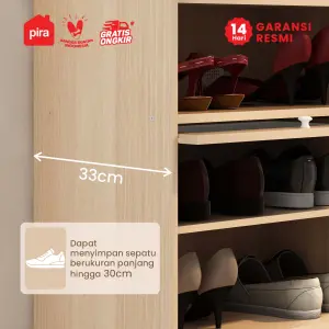 PIRA METROPOLIS -  KORYU SR60 RAK SEPATU / LEMARI SEPATU / RAK SERBAGUNA warna PRO OAK - PIRA METROPOLIS - foto 8