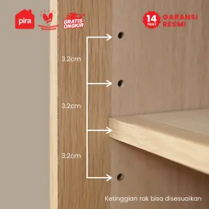 PIRA METROPOLIS -  KORYU SR60 RAK SEPATU / LEMARI SEPATU / RAK SERBAGUNA warna PRO OAK - PIRA METROPOLIS - foto 9
