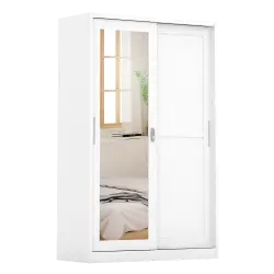 PIRA - SCHON 120A N MWDSL LEMARI PAKAIAN BESI SLIDING / PINTU GESER warna WHITE - PIRA - foto 7
