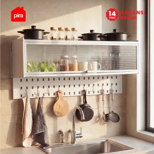 PIRA - DISH AVA MDR105 H RAK PIRING / RAK PIRING GANTUNG / RAK DAPUR / RAK WASTAFEL / RAK PENGERING PIRING warna WHITE - PIRA - foto 1