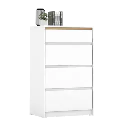 PIRA METROPOLIS OX - HIRO CH4 LEMARI LACI 4 SUSUN warna WHITE - PRO OAK - PIRA METROPOLIS OX - foto 10