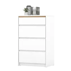 PIRA METROPOLIS OX - HIRO CH4 LEMARI LACI 4 SUSUN warna WHITE - PRO OAK - PIRA METROPOLIS OX - foto 5