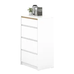 PIRA METROPOLIS OX - HIRO CH4 LEMARI LACI 4 SUSUN warna WHITE - PRO OAK - PIRA METROPOLIS OX - foto 8