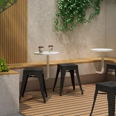 PIRA - KORG LC KURSI CAFE / KURSI BESI / KURSI MAKAN / KURSI OUTDOOR / BANGKU BESI warna BLACK - PIRA - foto 5