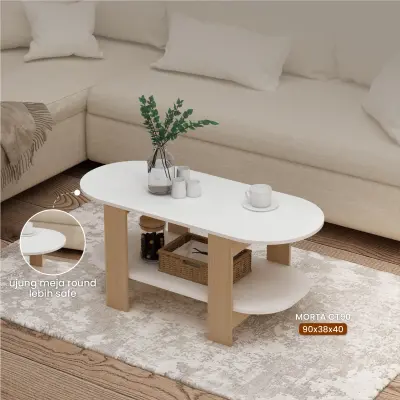 PIRA METROPOLIS - MORTA CT90 MEJA TAMU warna WHITE - PRO OAK - PIRA METROPOLIS - foto 7