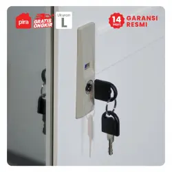 PIRA - SCHON 120A MWDSL LEMARI PAKAIAN BESI SLIDING / PINTU GESER warna WHITE - METROPOLIS - foto 6