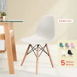 PIRA - BJORN DC KURSI KERJA / KURSI MAKAN / KURSI TERAS / KURSI CAFE / KURSI SANTAI / KURSI BELAJAR / KURSI PLASTIK warna WHITE - PIRA - foto 1