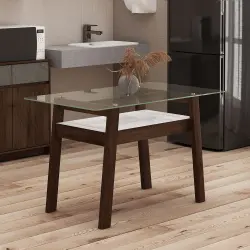 PIRA - NOBBEY DT120 MEJA MAKAN warna BROWN WALNUT - PIRA - foto 3