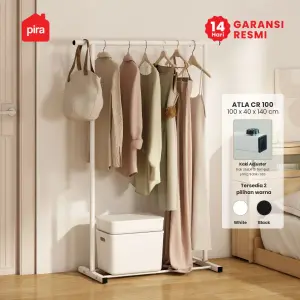 PIRA - ATLA CR 100 RAK GANTUNG BAJU / STAND GANTUNGAN / STAND HANGER / RAK BESI warna WHITE - PIRA - foto 1