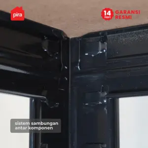 PIRA METROPOLIS - BROCK MSU 90X40 RAK SUSUN SERBAGUNA / RAK SUSUN BESI / RAK BESI SERBAGUNA / RAK GUDANG / RAK PENYIMPANAN warna BLACK - PIRA METROPOLIS - foto 7