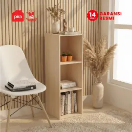 PIRA METROPOLIS  -  HAKO SU 3X1 RAK 3 SUSUN / RAK SUSUN SERBAGUNA / RAK BUKU warna PRO OAK - PIRA METROPOLIS - foto 1