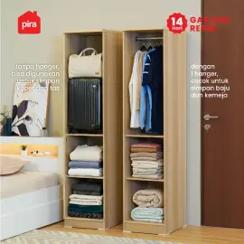 PIRA METROPOLIS OX - ARUNA 1P LEMARI PAKAIAN 1 PINTU / LEMARI BAJU warna PRO OAK - WHITE - PIRA METROPOLIS OX - foto 6