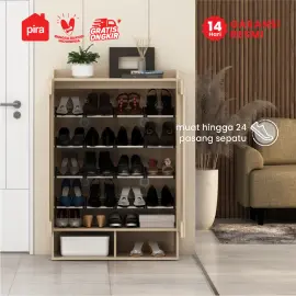 PIRA - GYO SR80 RAK SEPATU TERTUTUP / LEMARI SEPATU warna PRO OAK - PIRA - foto 2