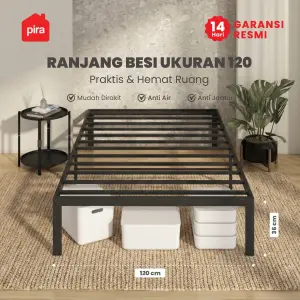 PIRA - BASE AVA MBD120 DIVAN BESI / DIPAN / TEMPAT TIDUR BESI warna BLACK - PIRA - foto 1