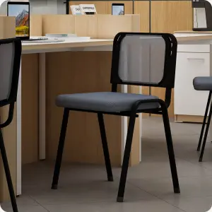 PIRA WORK - FETT VC KURSI HADAP / KURSI SUSUN / KURSI MEETING / KURSI KANTOR / ISO CHAIR warna DARK GREY - PIRA WORK - foto 5
