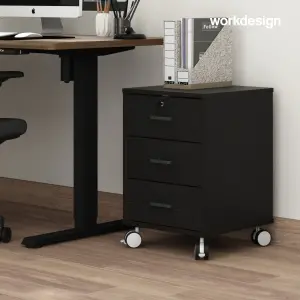 WORKDESIGN CODA PD40 PEDESTAL / LEMARI LACI / LEMARI ARSIP KANTOR warna BLACK OAK - WORKDESIGN - foto 3