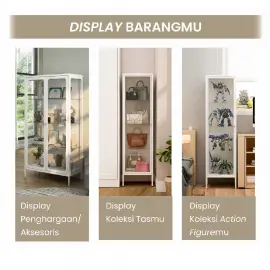 PIRA - GION MSC80 RAK DISPLAY / RAK BUKU / SHOWCASE / LEMARI PAJANGAN / LEMARI HIAS warna WHITE - PIRA - foto 3