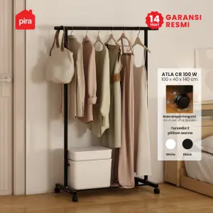 PIRA - ATLA CR 100 W RAK GANTUNG BAJU / STAND GANTUNGAN / STAND HANGER / RAK BESI warna BLACK - PIRA - foto 1