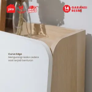 PIRA -  LEAN HB120 SANDARAN KASUR / BED HEADBOARD warna PRO OAK - WHITE - PIRA - foto 4