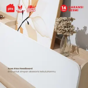 PIRA -  LEAN HB120 SANDARAN KASUR / BED HEADBOARD warna PRO OAK - WHITE - PIRA - foto 8