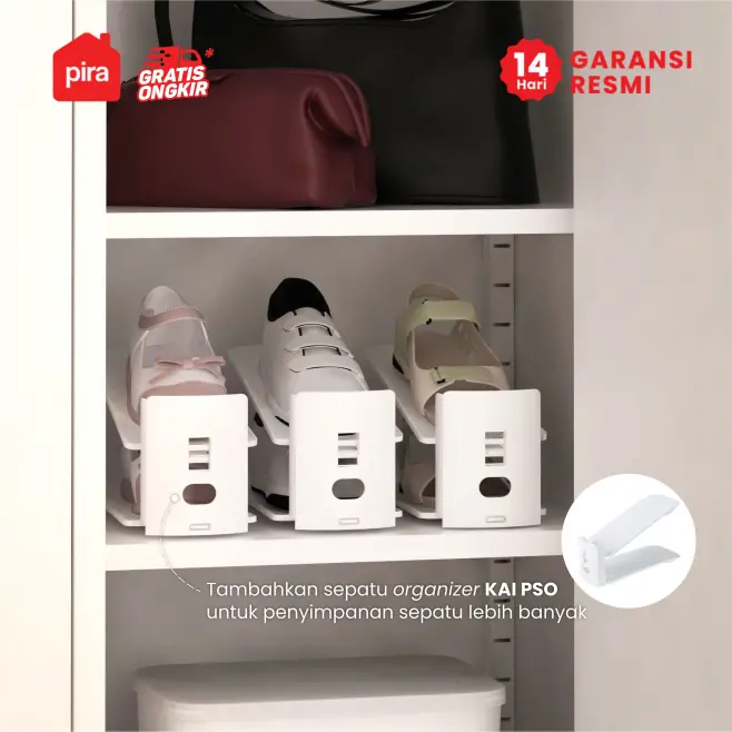 PIRA - BOLT MSR DR P RAK SEPATU BESI / LEMARI SEPATU / RAK BESI SERBAGUNA warna WHITE - PIRA - foto 10