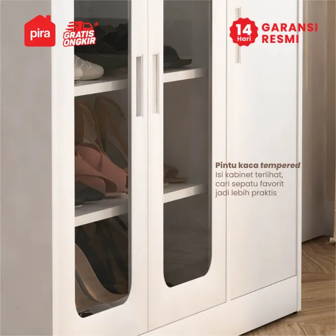 PIRA - BOLT MSR DR P RAK SEPATU BESI / LEMARI SEPATU / RAK BESI SERBAGUNA warna WHITE - PIRA - foto 6