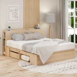 PIRA - MORGAN BD 180 DIPAN / RANJANG / TEMPAT TIDUR DENGAN LACI PENYIMPANAN warna PRO OAK - PIRA - foto 8