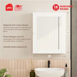 PIRA - EVIER BTC48 RAK CERMIN WASTAFEL warna WHITE - PIRA - foto 2