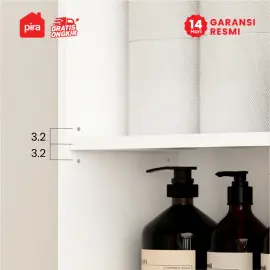 PIRA - EVIER BTC48 RAK CERMIN WASTAFEL warna WHITE - PIRA - foto 5