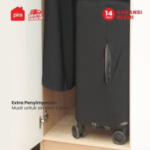 PIRA METROPOLIS OX - ARUNA AVA WDD 3 LEMARI PAKAIAN 3 PINTU DENGAN KACA RIAS warna WHITE - PIRA METROPOLIS OX - foto 8