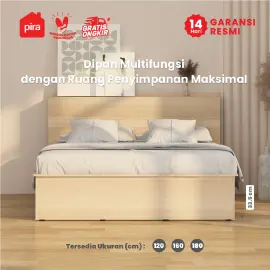 PIRA - MORGAN BD 160 DIPAN / RANJANG / TEMPAT TIDUR DENGAN LACI PENYIMPANAN warna PRO OAK - PIRA - foto 2