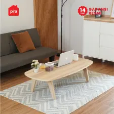 PIRA - NABE CT120 MEJA TAMU / MEJA MAKAN LIPAT LESEHAN / MEJA BELAJAR LIPAT LESEHAN warna PRO OAK - PIRA - foto 2