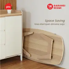 PIRA - NABE CT120 MEJA TAMU / MEJA MAKAN LIPAT LESEHAN / MEJA BELAJAR LIPAT LESEHAN warna PRO OAK - PIRA - foto 6