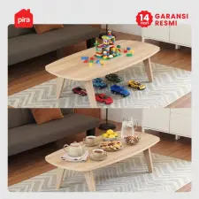 PIRA - NABE CT120 MEJA TAMU / MEJA MAKAN LIPAT LESEHAN / MEJA BELAJAR LIPAT LESEHAN warna PRO OAK - PIRA - foto 7