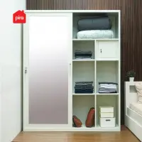 PIRA - SAXON 160 SSL MWD LEMARI PAKAIAN BESI SLIDING / PINTU GESER warna WHITE - PIRA - foto 16