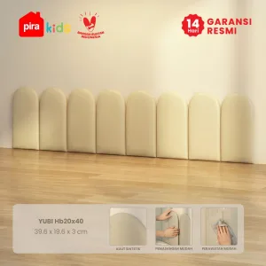 PIRA KIDS - YUBI HB20X40 HEADBOARD KASUR / WALL PANEL 3D / WALLPAPER FOAM 3D / SANDARAN BERMAIN ANAK 1 PCS warna CREAM - PIRA KIDS - foto 1