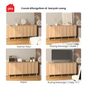 PIRA - SHIBUI SB160 BUFET / SIDEBOARD / LEMARI KABINET / MEJA TV warna PRO OAK - PIRA - foto 8