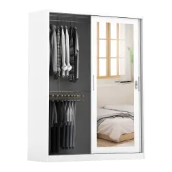 PIRA - LINIO 150A MWDSL LEMARI PAKAIAN BESI SLIDING / PINTU GESER warna WHITE - PIRA - foto 4