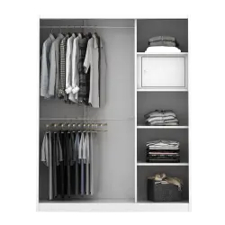 PIRA - LINIO 150A MWDSL LEMARI PAKAIAN BESI SLIDING / PINTU GESER warna WHITE - PIRA - foto 6