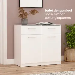 PIRA METROPOLIS OX - ARUNA SB81 BUFET / RAK DAPUR / KITCHEN SET BAWAH DAPUR / LEMARI DAPUR warna WHITE - PIRA METROPOLIS OX - foto 2