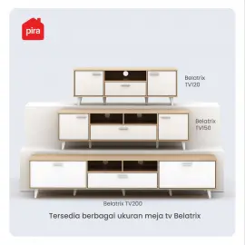 PIRA METROPOLIS  - BELATRIX TV150 MEJA TV / RAK TV warna PRO OAK - WHITE - PIRA METROPOLIS OX - foto 15