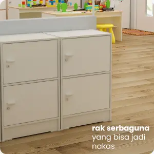 PIRA METROPOLIS OX -  ARUNA RSG2 RAK SERBAGUNA / RAK SUSUN 2 PINTU warna WHITE - PIRA METROPOLIS OX - foto 7