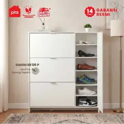 PIRA METROPOLIS - SIMON SR110P RAK SEPATU / LEMARI SEPATU TERTUTUP warna WHITE - PIRA METROPOLIS - foto 5
