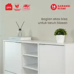 PIRA METROPOLIS - SIMON SR110P RAK SEPATU / LEMARI SEPATU TERTUTUP warna WHITE - PIRA METROPOLIS - foto 4